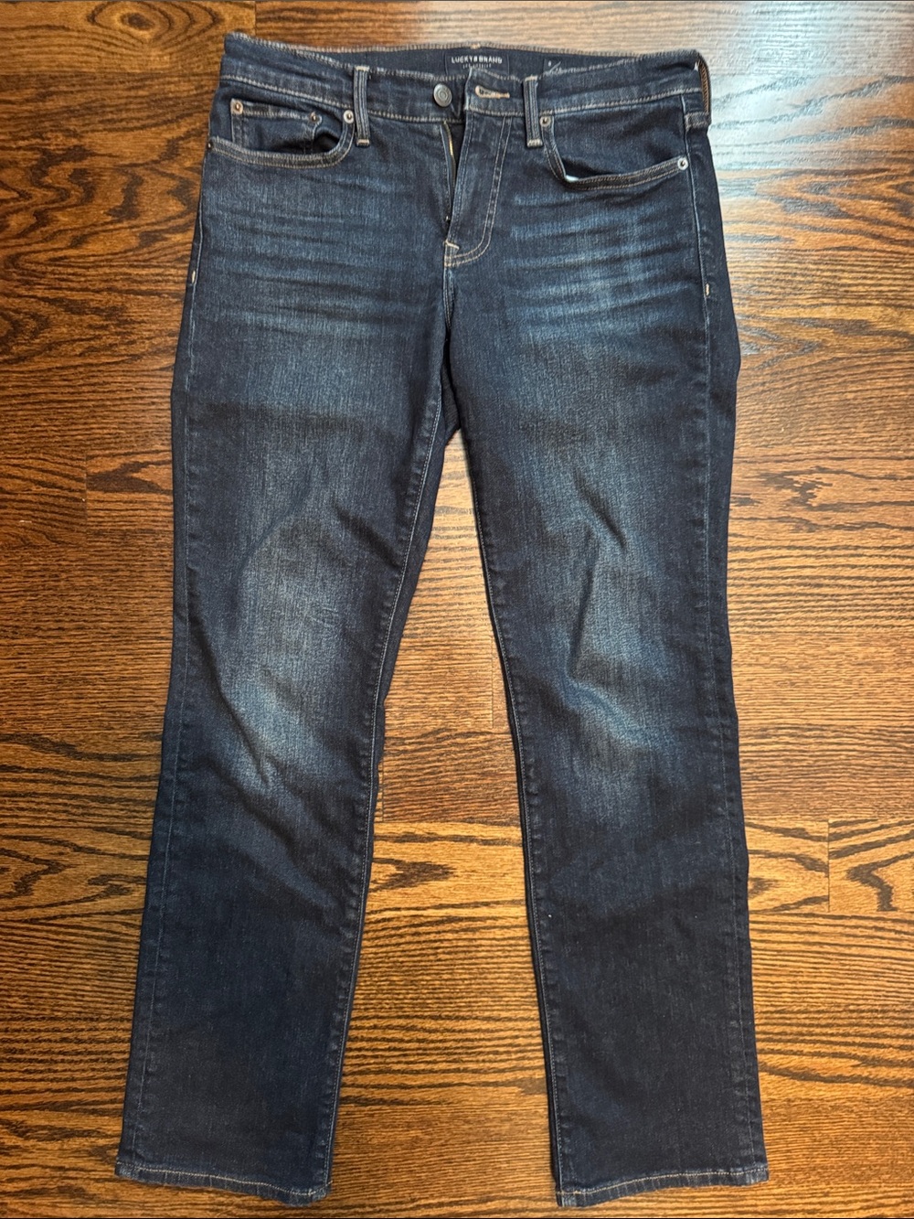 Lucky Brand Women’s Straight Leg Jeans — Dark Blue Wash